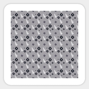 Mountain Ash Collection - Black and white vintage floral pattern Sticker